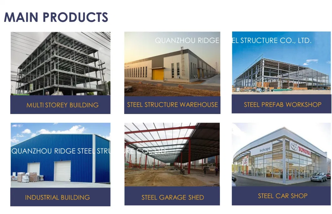 Prefab Prefabricated Structural Steel Structure Metal Building for Shed