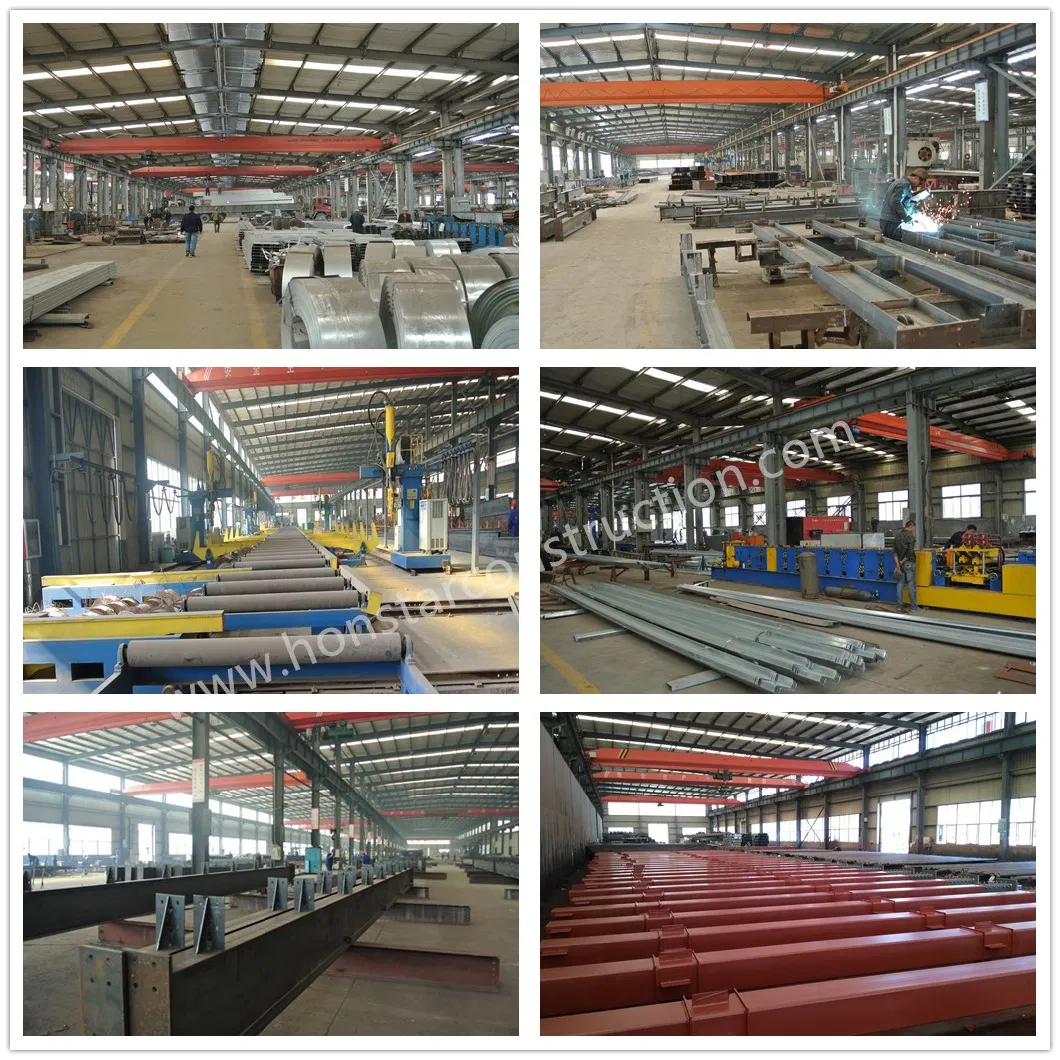 Metal Prefab Steel Structure Construction Building for Maintenance Workshop/Steel Plant/Factory/Storage Warehouse/Godown